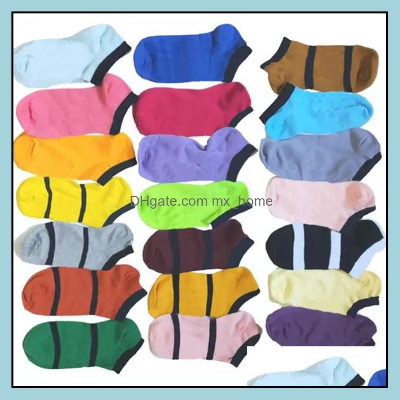 Aguja calcetines tobilleros para el hogar Mticolor textil niñas calcetín Sexy calcetín corto zapatillas de algodón de verano Zwl257 Drop Delivery 2021 Textiles Garden Uh