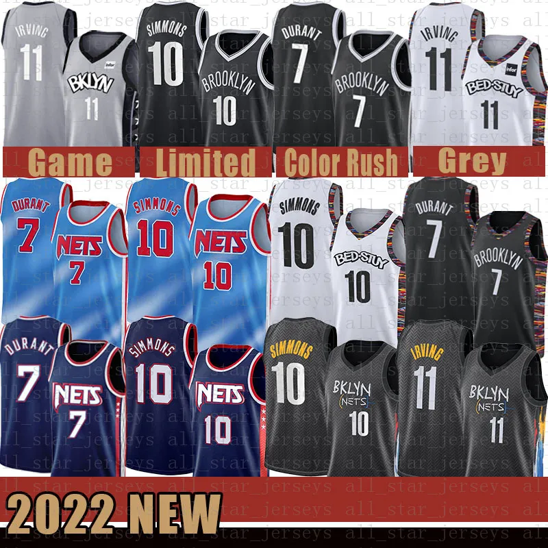 11 72 Kevin Durant Ben Simmons Basketball Jersey Brooklyns Net 7 10 Kyrie Irving Biggie Red