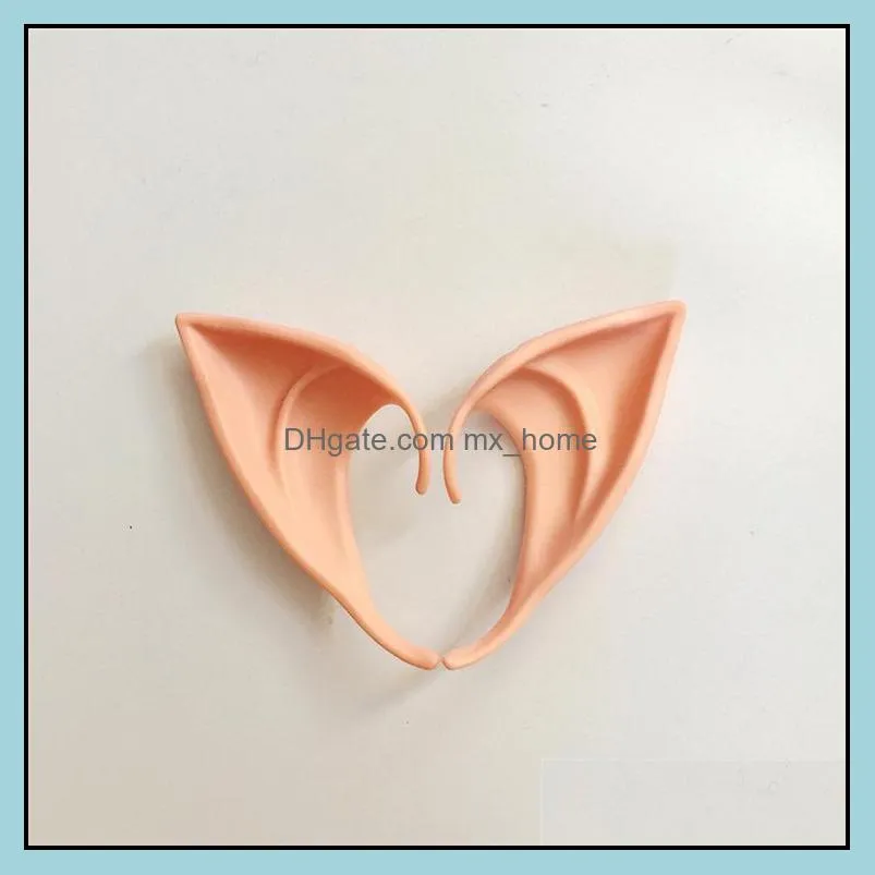 Mysterious Elf Ears fairy Cosplay Accessories Latex Soft Prosthetic False Ear Halloween Party Masks Cos Mask