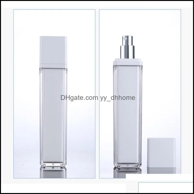 30g 50g 50ml 100ml New Square Acrylic Packaging Empty cream lotion Bottle Acrylic +PP Liner Double-layer Bottle Body