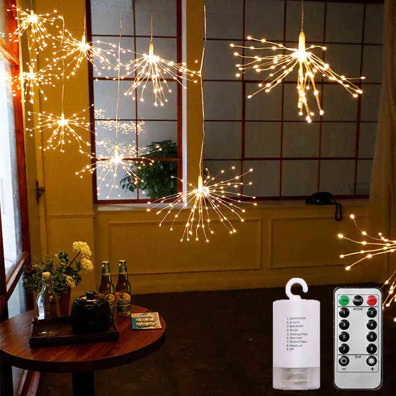 100/200 Festival Hanging  String Lights DIY Firework Copper Fairy Garland Christmas lights outdoor Twinkle Light