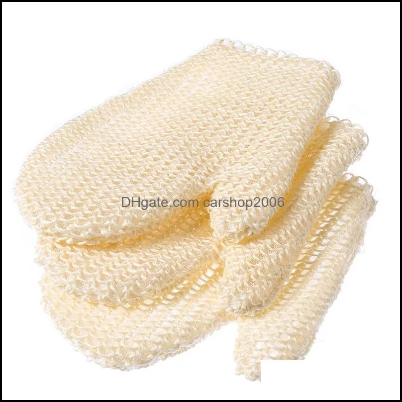 Natural Sisal Bath gloves Spa Shower Scrubber Bathroom Gloves RRA12672