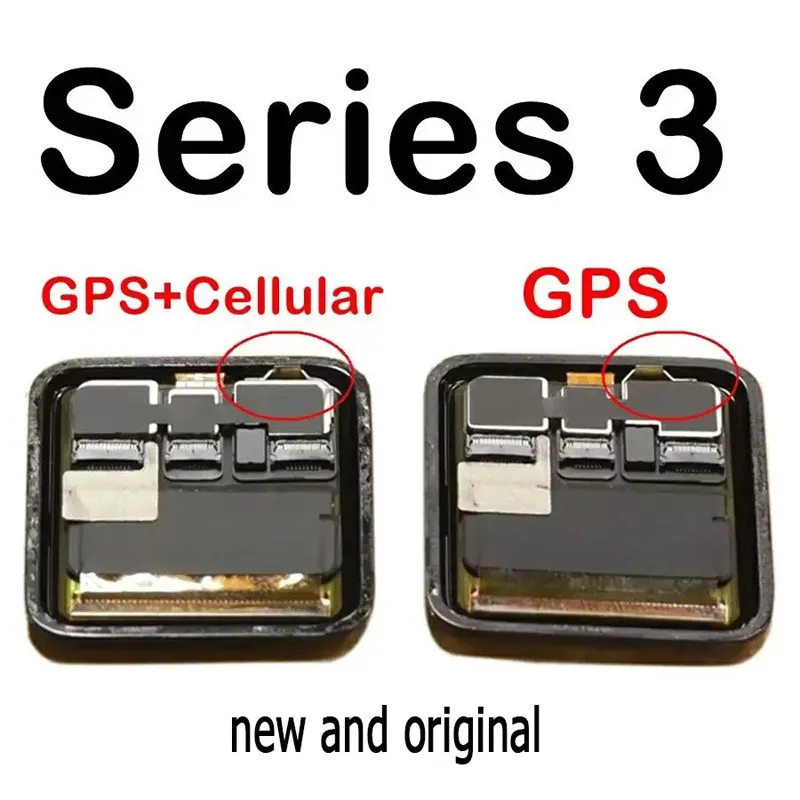 Oryginalna część dla Apple Watch Series 3 S3 LCD 38mm 42mm IWatch 3 Panelu ekranu dotykowego Zespół Digitizer GPS Plus wersja komórkowa Czarna