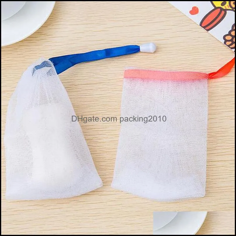 Bathroom Toilet Supplies Soft and Hangable Soap Foam Mesh Bag to Clean The Foaming Net