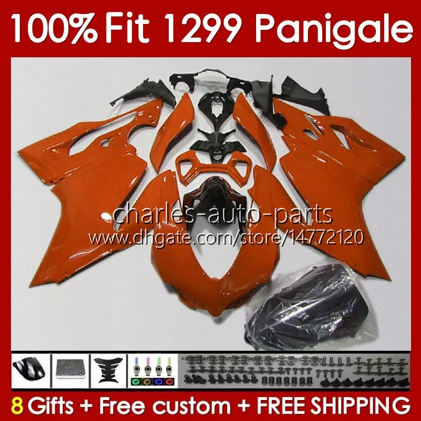 OEM Bodywork For DUCATI Panigale 959 1299 S R 959R 1299R 1299S 15 16 17 18 Body 140No.50 Frame 959S 2015 2016 2017 2018 959-1299 15-18 Injection mold Fairing orange stock