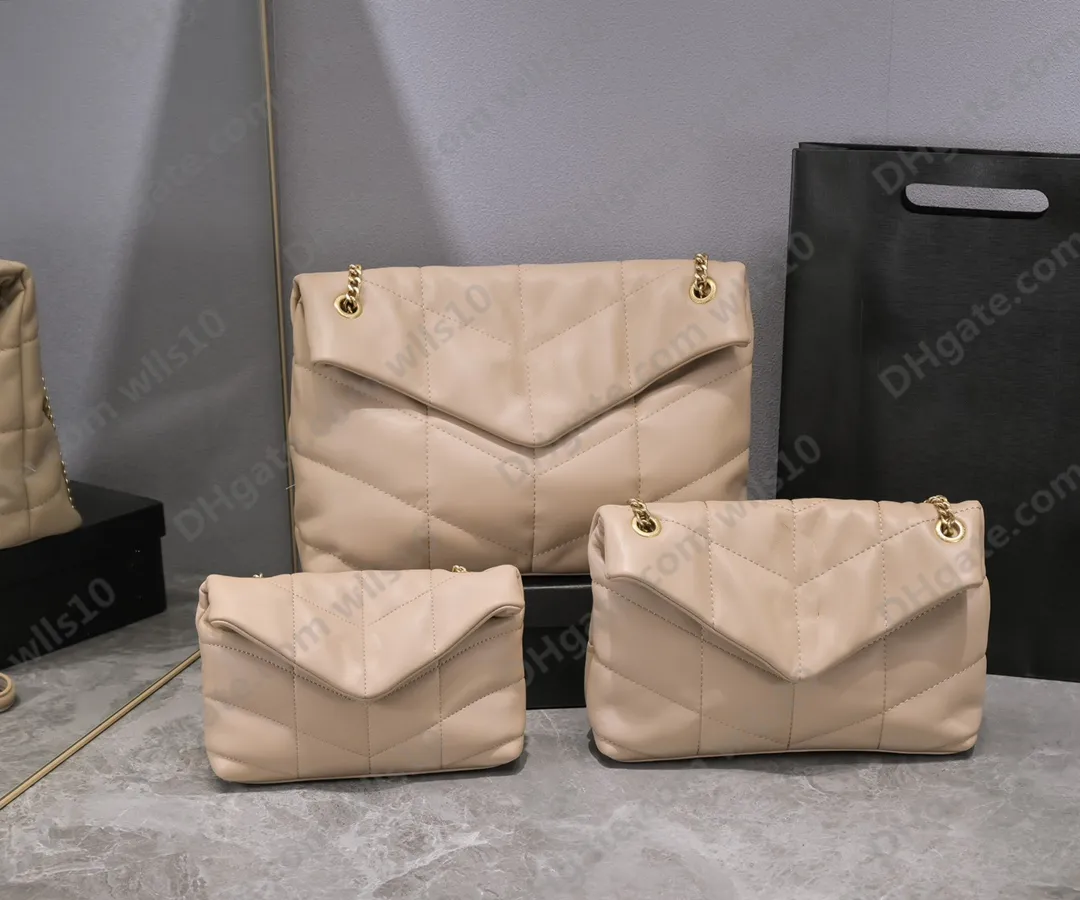 Mode handväska designer väskor crossbody väska äkta läder kvinnor Messenger YB55 tote Clutch 5 färger Lyx axel loulou puffer bag handväskor Handväska