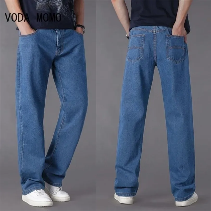 Mens Jeans Fashion Loose Straight Casual Wide Leg Pants Cowboy Mans Streetwear Korean Hip Hop Trousers Spring Summer jeans 220718