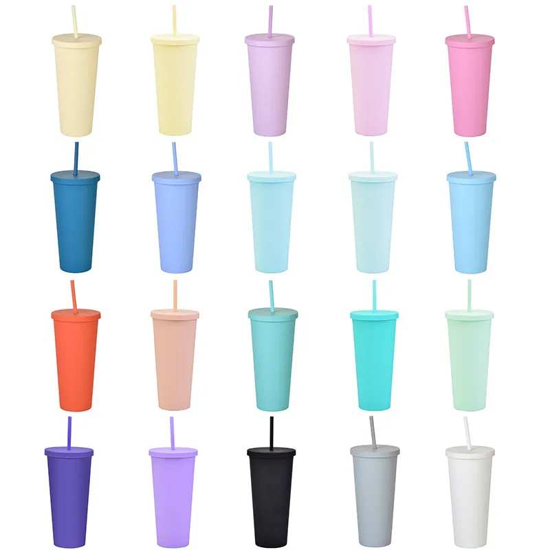 Tuimelaars Dubbellaags plastic stro Cup 22 oz grote capaciteit buitenvermiskoppelingswaterbekers