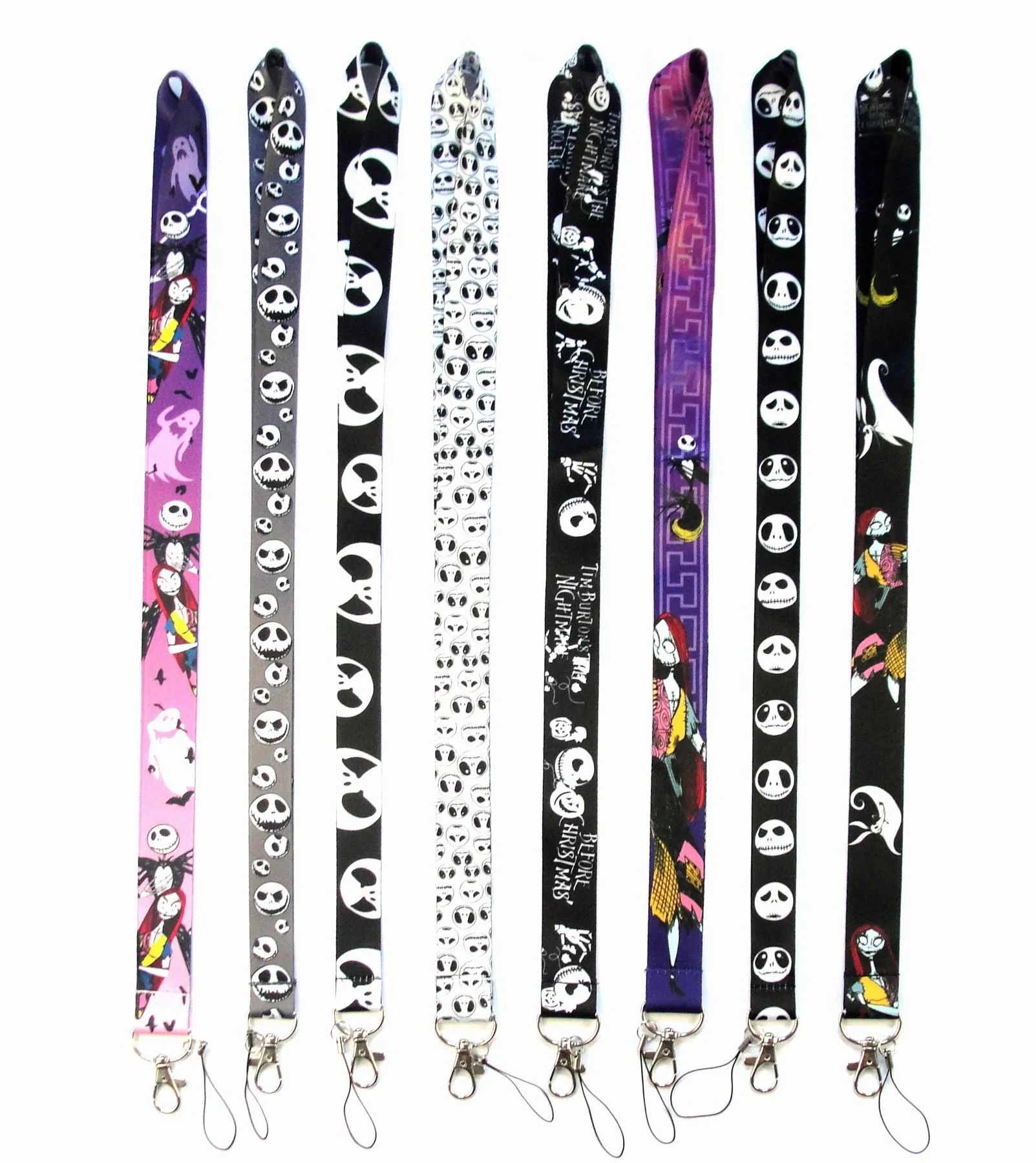 Bandjes Charms Lot 30 stks/partij Cartoon schedel sport keycord Mobiele Telefoon PDA Key ID Houder lange riem voor jongen meisje groothandel Nieuwe