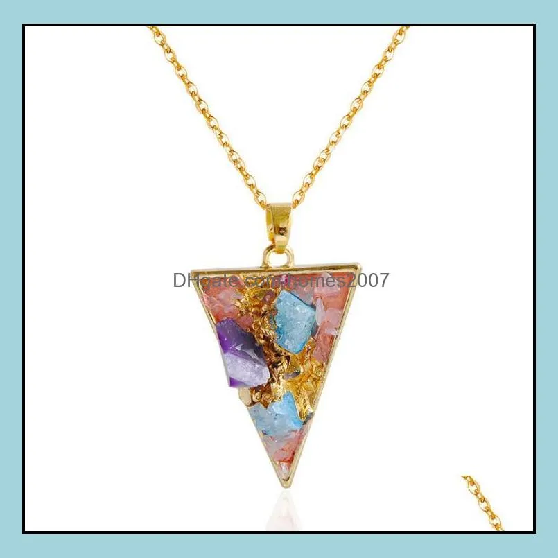 Crystal Cut Pattern Pendant Necklace For Mother`s Day Gift Family Ladies Elegant Natural Stone Necklace free shipping