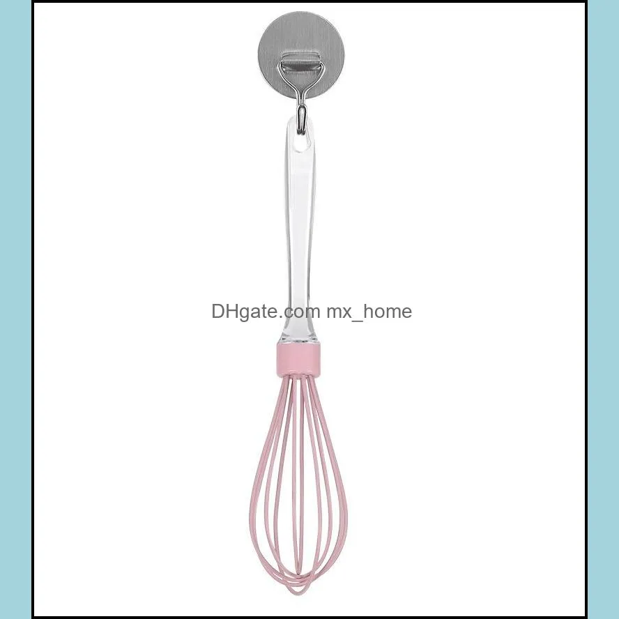 10 inch manual silicone egg beater kitchen tools handheld kitchen mixer transparent handle household baking accessories