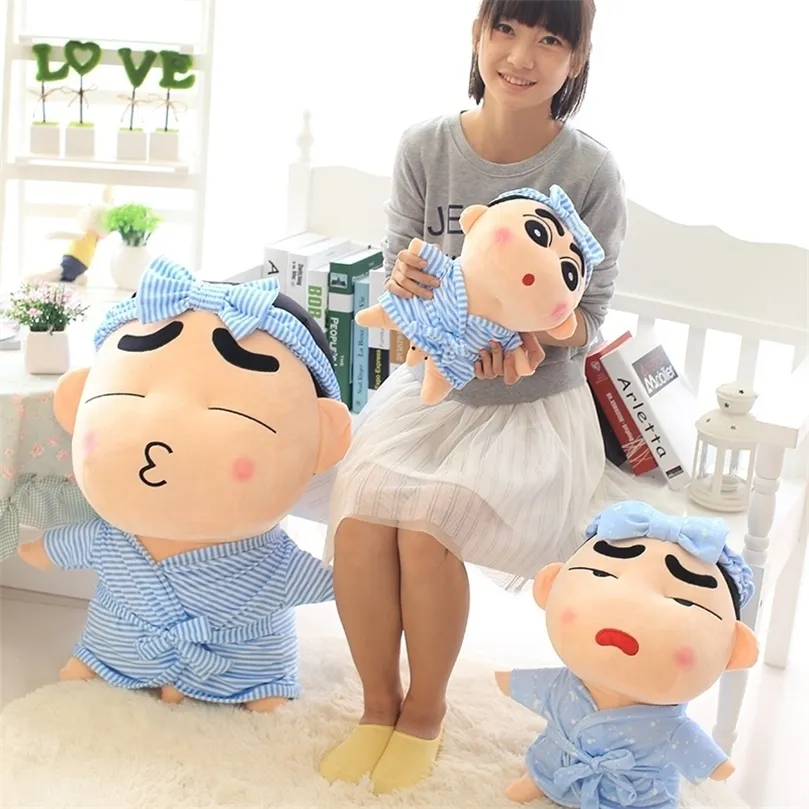 الانفجار خلع الملابس تلوين شين تشان بلوش لعبة لطيف مضحك راجدول دمية Net Red Sleeping Pillow Cute Shin-chan Big Pillow Girl Bir LJ201126