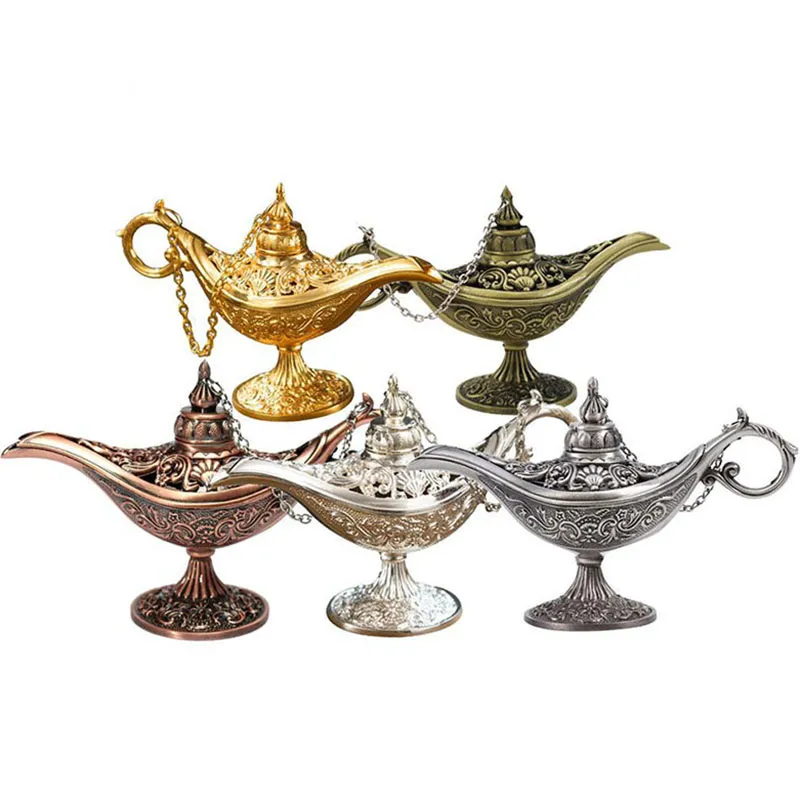 Novelty Home Items Fairy Tale Aladdin Magic Lamp Vintage Censer