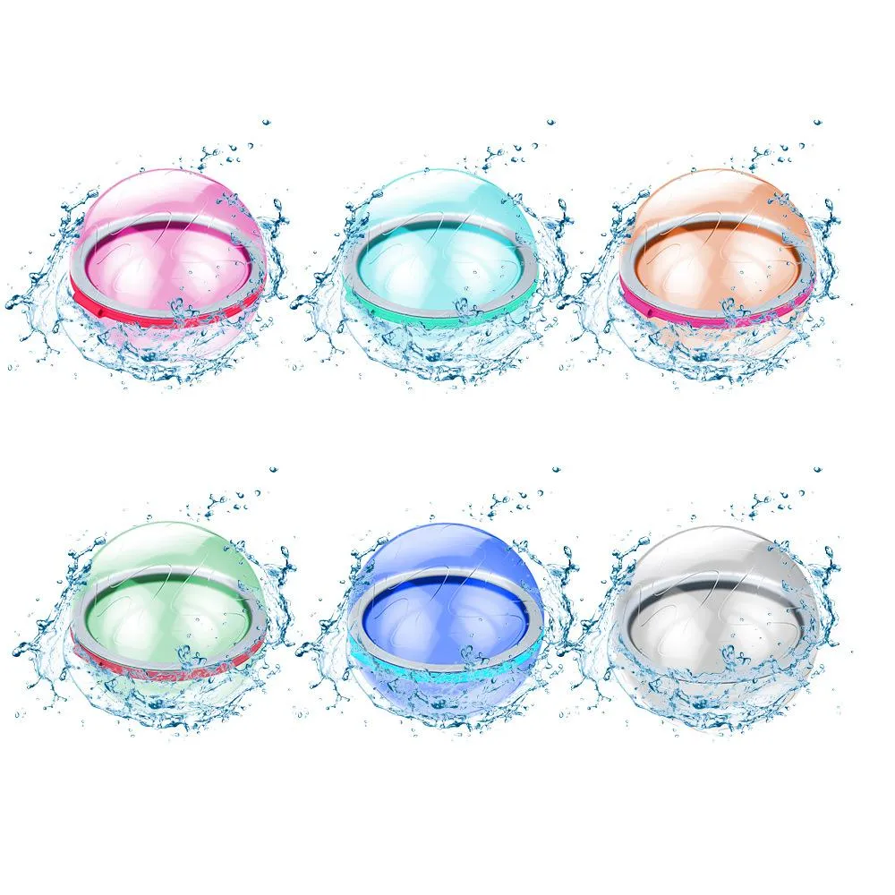 Set De 6 Globos De Agua Reutilizables De Silicona – Bolas De Agua Para Guerras De Verano, Piscina Y Playa, Con Bolsa De Malla