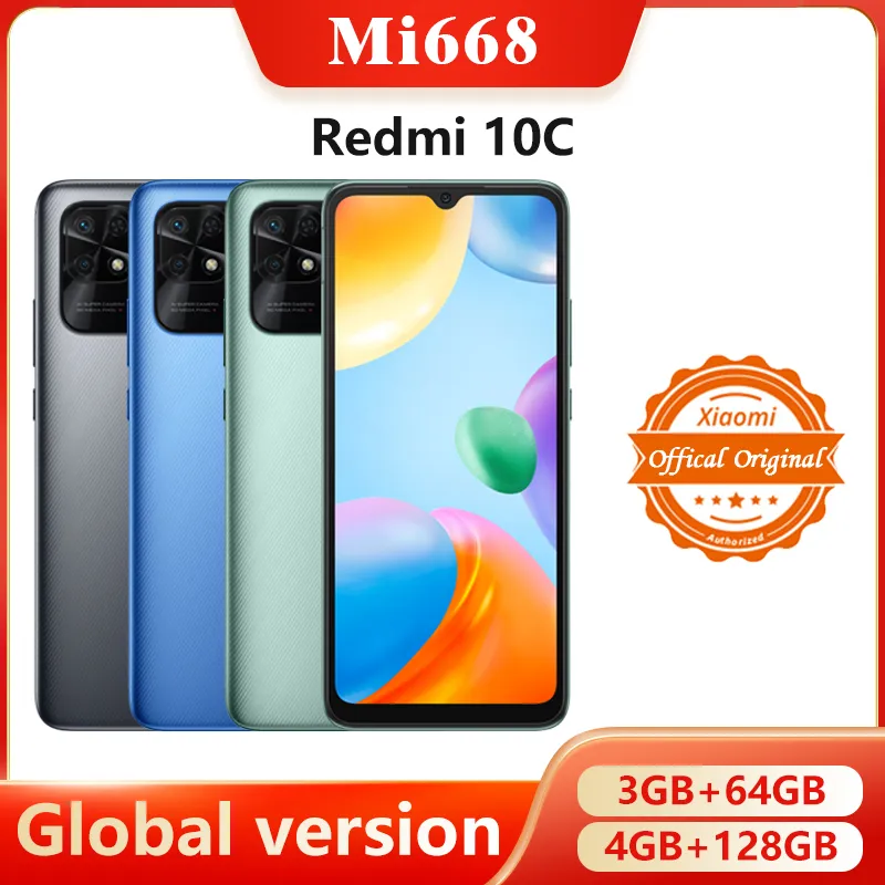 Global Version Xiaomi Redmi 10C NFC Smartphone Snapdragon 680 Octa Core 6.71" Display 50MP Rear Camera 5000mAh