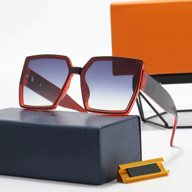 Óculos de sol de grandes dimensões da mulher Man Big Frame Designer Sun Glasses Fashion UV400 Eyewear High Quality