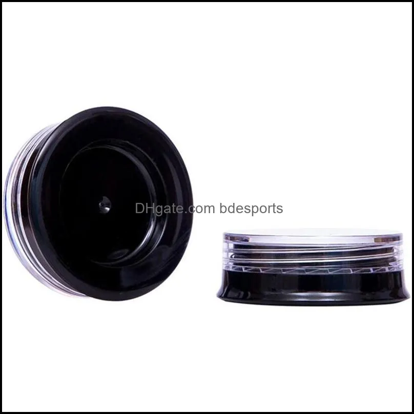 3g 3ml Jar Cosmetic Bottle Sample Empty Container Pot Clear Screw Cap Lid Small Bottles Cases for Eyeshadow Lip Balm