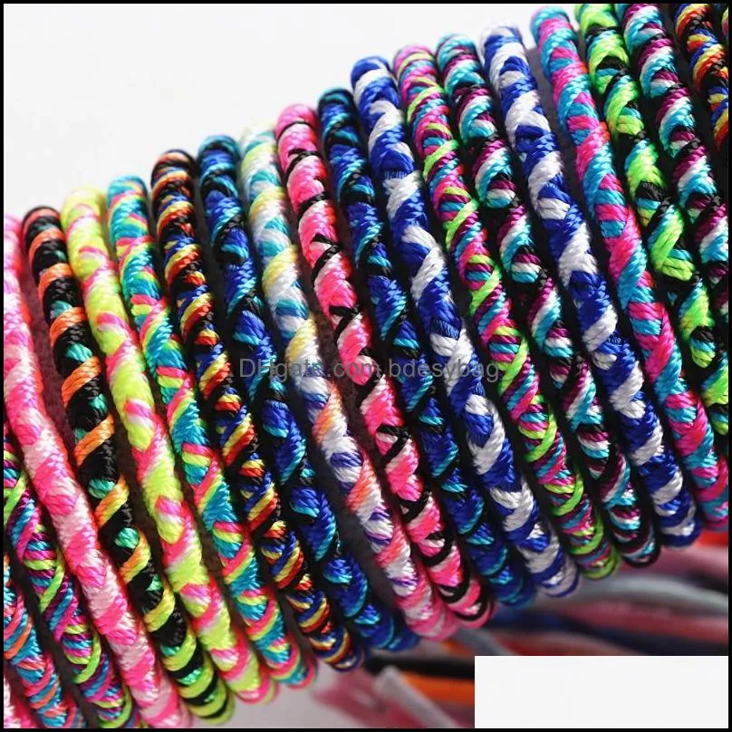 bangle fashion multicolor ethnic friendship braided rope cuff bracelets wristband jewelry for women men lovers giftsbangle