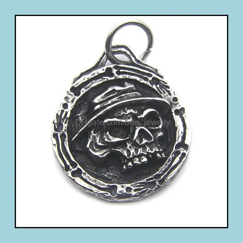pendant necklaces biker 316l stainless steel silver gold skull necklacependant necklacespendant
