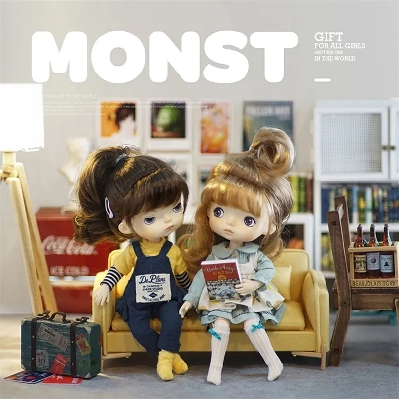 Monst Doll 20 cm Bjd Doll Set completo Savage Baby Bambole di gomma Giocattoli Articolazioni mobili per bambini Compleanno fai da te Regalo a sorpresa 220707