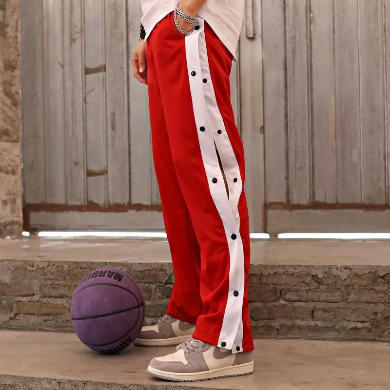 Pantaloni da uomo Pantaloni sportivi da uomo Pantaloni da allenamento da basket Pantaloni sportivi abbottonati a tutta apertura Pantaloni uomo donna Streetwear Pantaloni da uomo