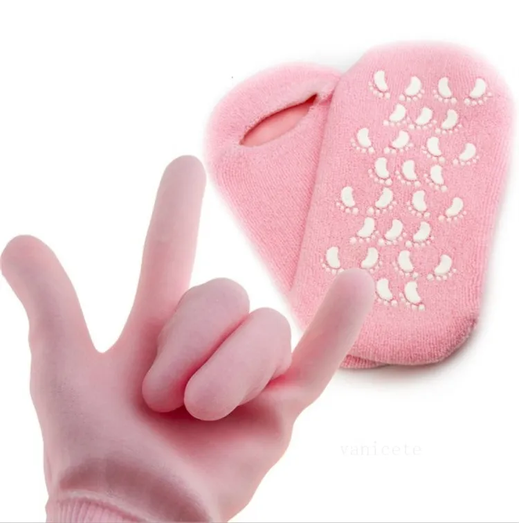 Party Favor Silicone Sock Glove Reusable SPA Gel Moisturizing Socks Gloves Hand Mask Feet Care Glovesfor women gifts ZC1275