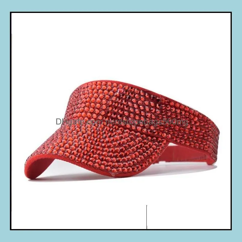 Women Luxury Rhinestone Hats Summer Cap Ladies Outdoor Diamond Beach Hat RRA13058