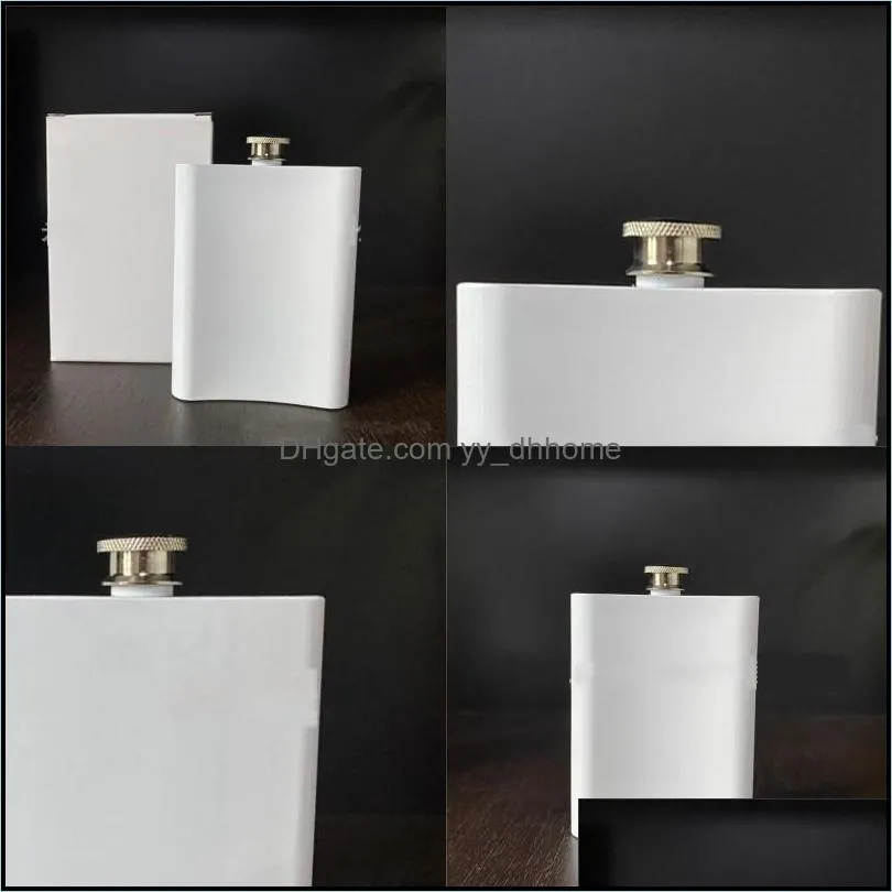 Sublimation Blank Coating Flagon 8oz DIY Stainless Steel Wine Pot Portable Outdoor Activity Metal Mini Kidney Flask 12 5bw G2