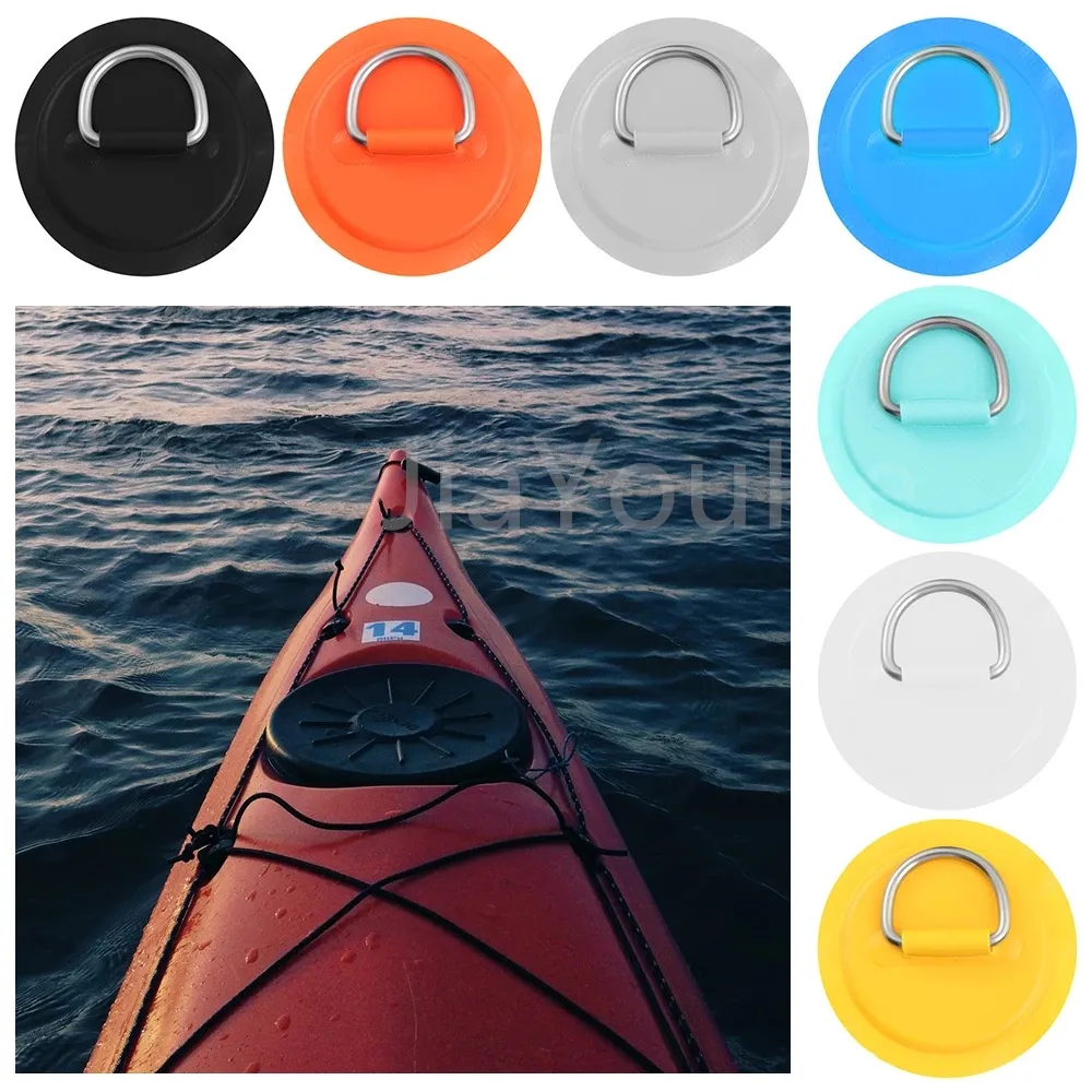 2pcs Inflatable Stainless Steel 8cm/11cm D Ring Pad/Patch for PVC Pad Boat Raft Dinghy Canoe Kayak Surfboard SUP Tie Down