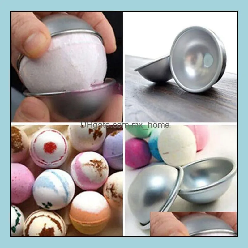 free shipping baker tool 3d aluminum alloy ball sphere bath bomb mold cake baking pastry mould sn1661