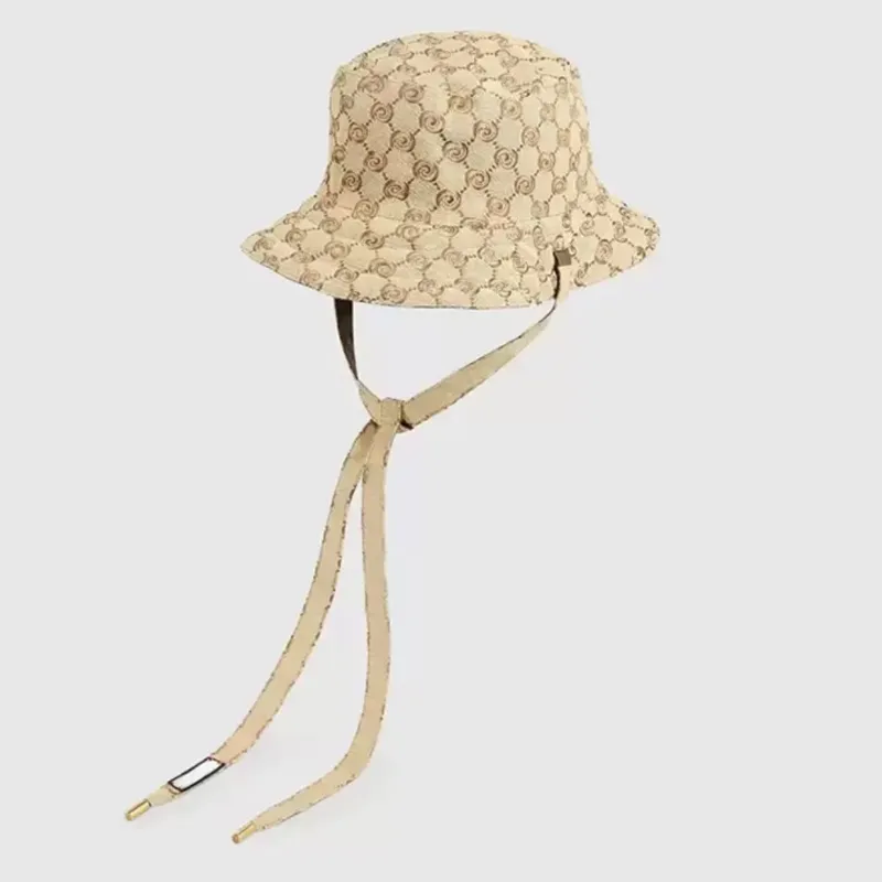 Women Fashion Bucket Hat عالية الجودة مصممي قبعة مطبوعة أغطية رعاة البقر رجال بني قبعة قبعة كاسكيت الكرة 22061104R