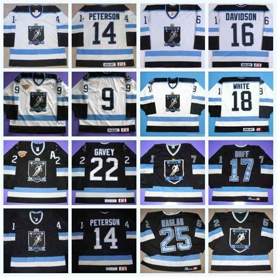 VIPCEOC202 Atlanta Knights 50th Anniversary 16 Lee Davidson 9 Brent Gretzky 18 Peter White 22 Aaron Givy 14 Brent Peterson 77 Reggie Savage Jersey