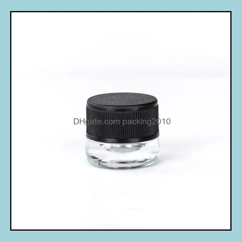 5ml 9ml wax glass jar bottle with childproof lid for dry herb dab extracts thick oil concentrate container sn3911