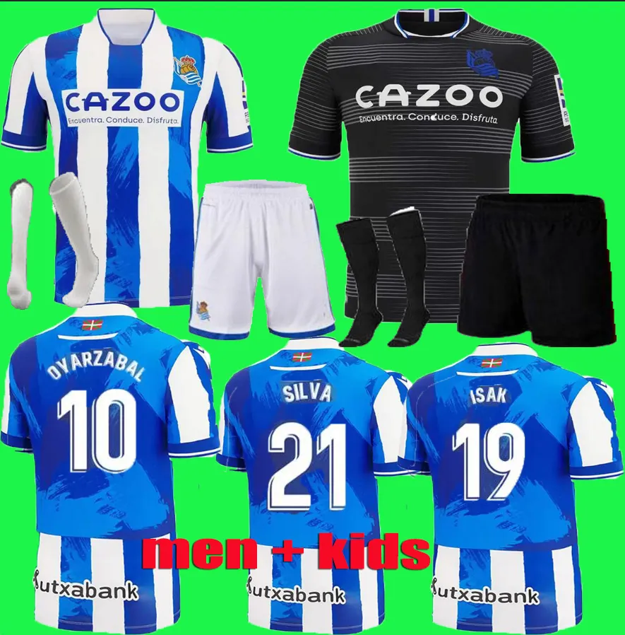 Real Sociedad 2022 2023 Soccer Jersey OYARZABAL X PRIETO PORTU DAVID SILVA JUANMI Football Shirt 22 23 Men kids kit