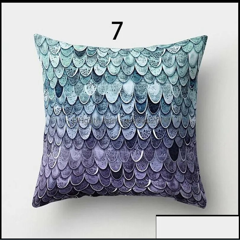 mermaid fish scale pillowcase cover glamour square pillow case cushion cover home sofa car decor mermaid pillow covers 16 color