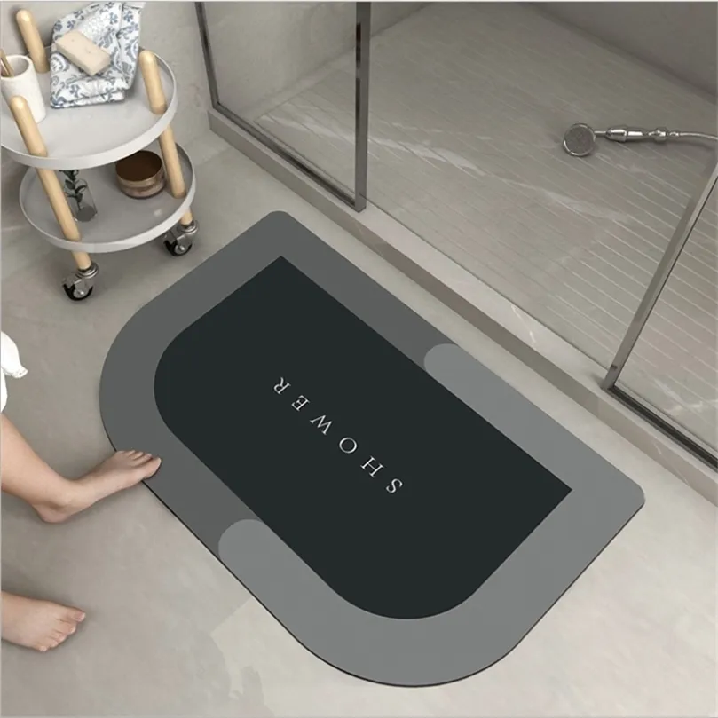 Super absorberende vloermat snel drogen badkamer tapijt modern eenvoudige niet-slip vloermatten huis olie-proof keukenmat 220511