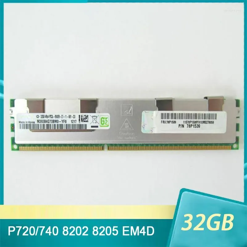 RAMS para IBM RAM P720/740 8202 8205 EM4D 78P1539 32 GB DDR3 1066 Power7 Memória de alta qualidade de alta qualidade