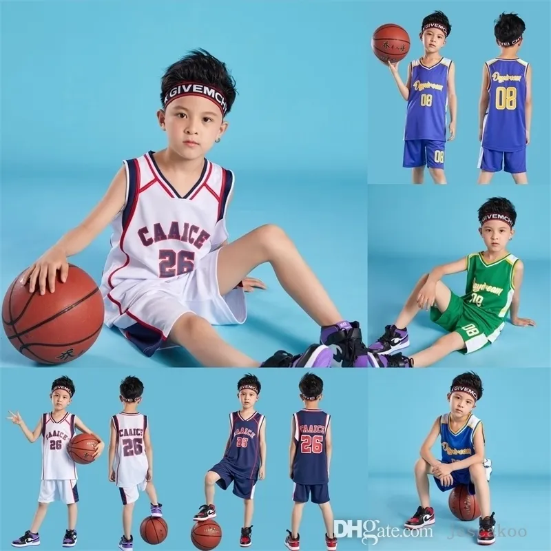 Tasarımcılar Çocuklar İçin Açık Mekan Terzini Yaz Formaları Basketbol Takım Seksi yelek şortu