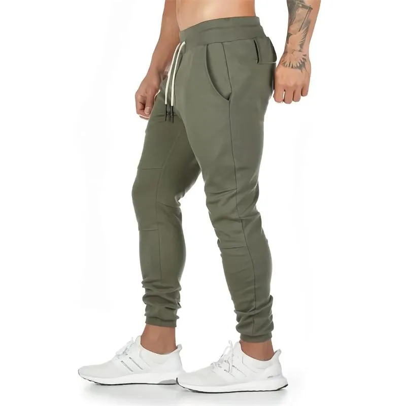 Männer Hosen Frühling Sommer Männer Hohe Taille Einfarbig Kordelzug Sport Dünne Hosen Mode Lose Läuft Casual ElasticMen's