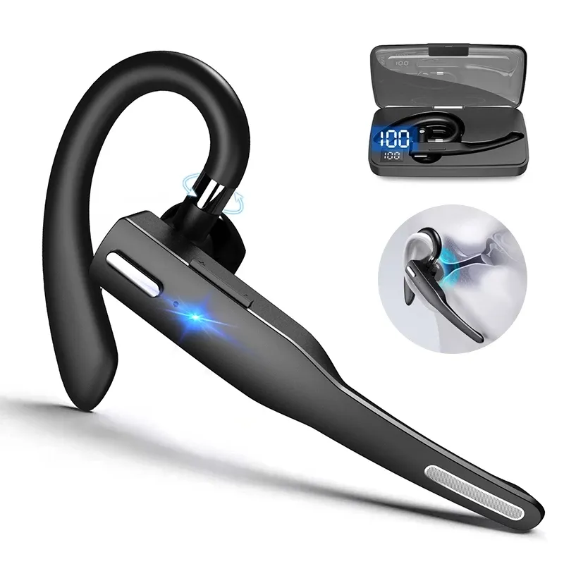 10H Bluetooth Hands Free Business Earphone Wireless Earbuds Single Handfree för att köra HD Call Headphone Microphone Headset