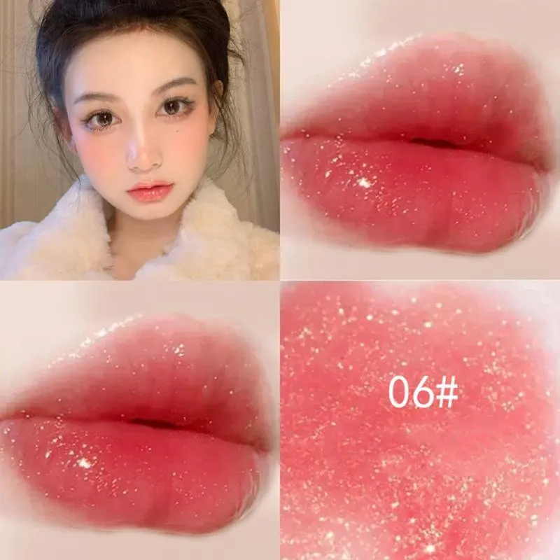 Lip Gloss Sexy Mini Jelly Glaze Liquid Lipstick Waterproof Longlasting Glitter Shiny Women Fashion Mositurizing Makeup