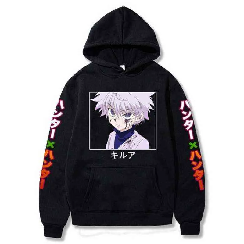 2021 Anime Hunter X Hunter Killua Leorio Kurapika Gon Hisoka Pullover Hoodie Streetswear Tops G220429