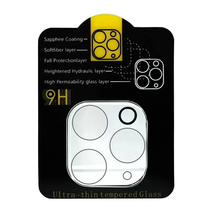 Camera Lens Protector Film gehard glas voor iPhone 13 12 11 8 7 6 Pro Max Mini 3D HD Duidelijke krasbestendige achterbeschermers met flitscirkel