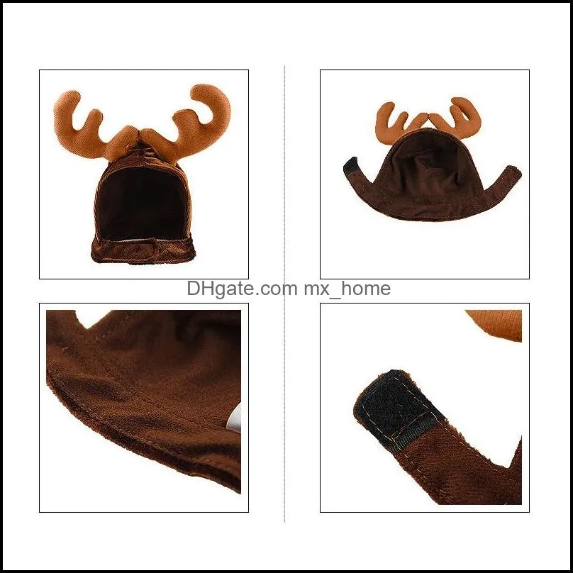 Christmas Pet Cute Reindeer Costume Hat for Cat and Small Dog
