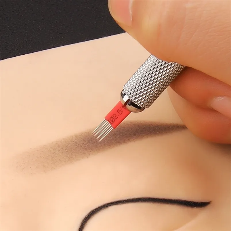100 Pcs 4 Raws R3 Round needles Details about 3D Permanent Makeup Eyebrow Tattoo Needles Microblading 4 x 3 Pins Blades 220316