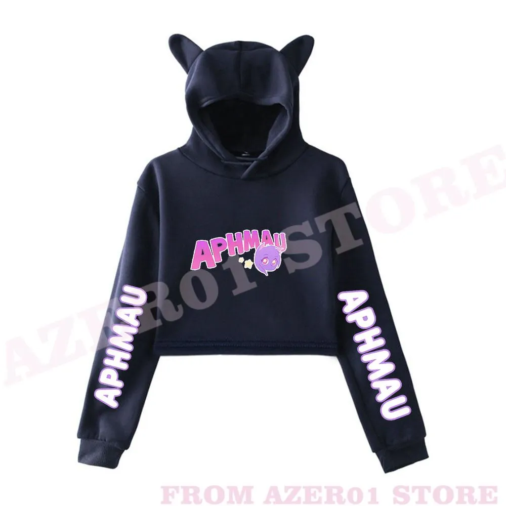 Aphmau Logo Cat Cropped Hoodie For Girls And Women Long Sleeve Hooded Cropped Pullover Hoodie Crop Top With Loose Fit From Huyanling168 8.71 DHgate.Com