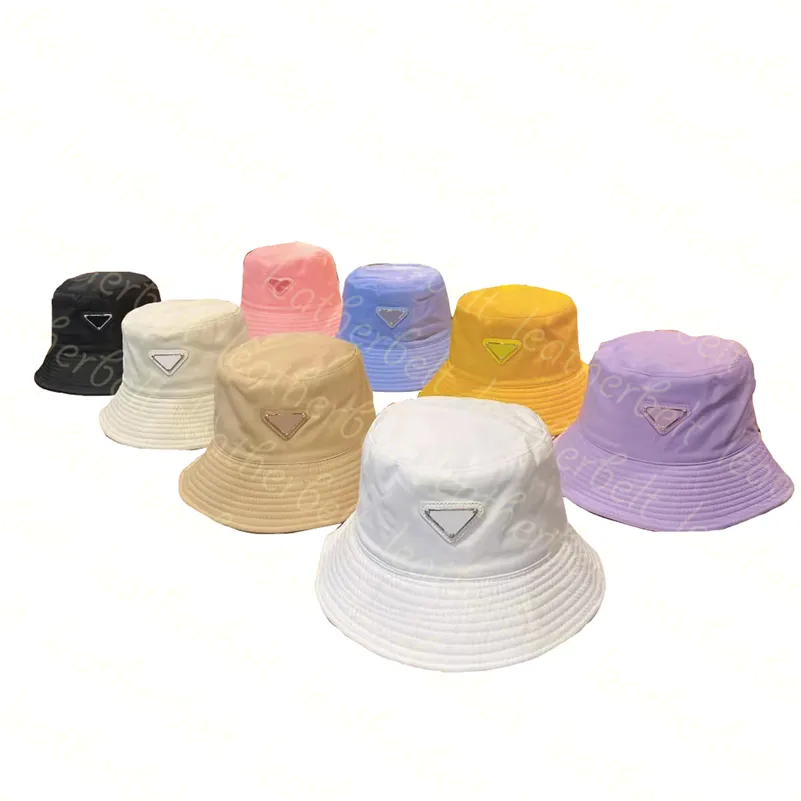 7 colori casual triangolo distintivo pescatore cappello visiera a tesa larga cappellini cappello secchiello colore caramella primavera autunno cappelli da sole per unisex