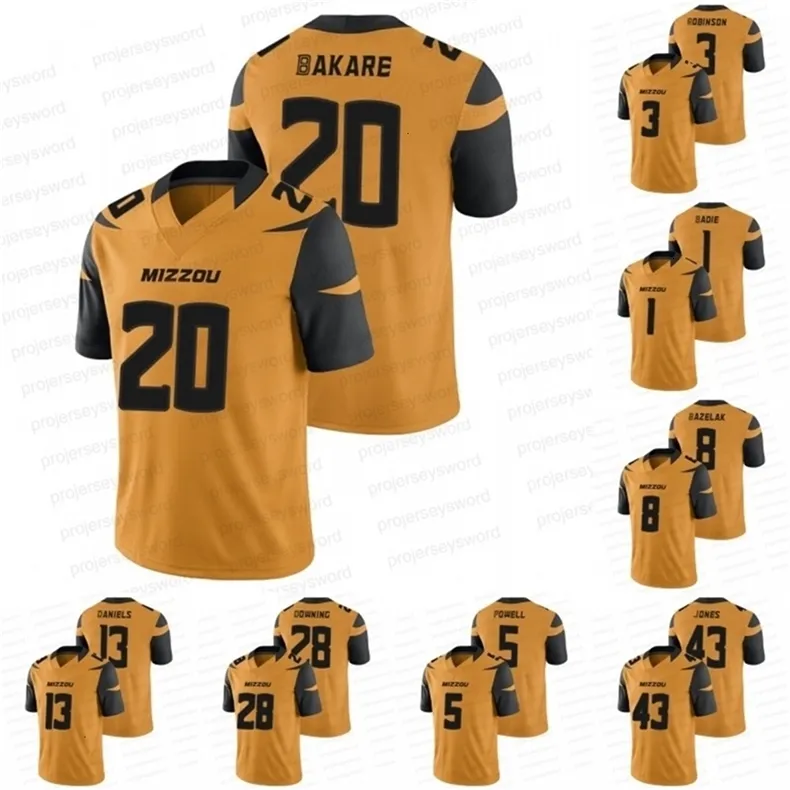 Uf ceomit raro jogo de futebol universitário Jersey Akial Byers Z'core Brooks Myles Eaddy Jerney Jones Dawson Downing Simi Bakare Chris Daniels Connor Bazelak