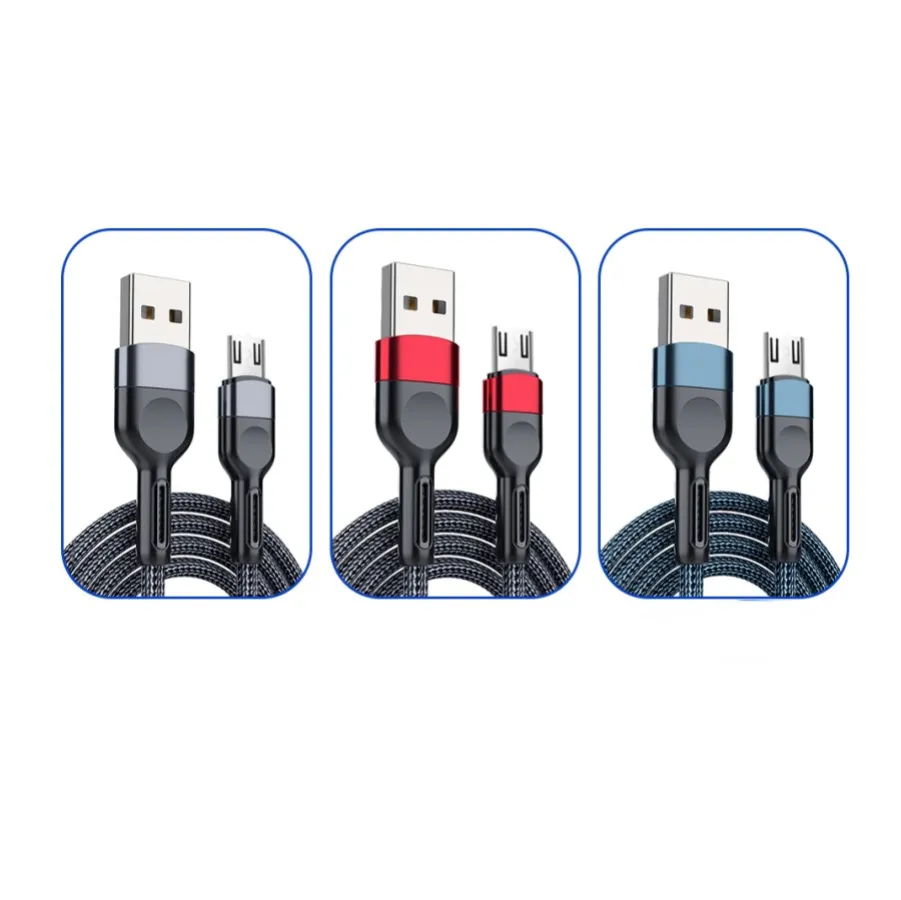 1M Micro USB Cables Data Transfer 3A Type C Fast Charging Charger Wire For Samsung Xiaomi Android Phone Cable