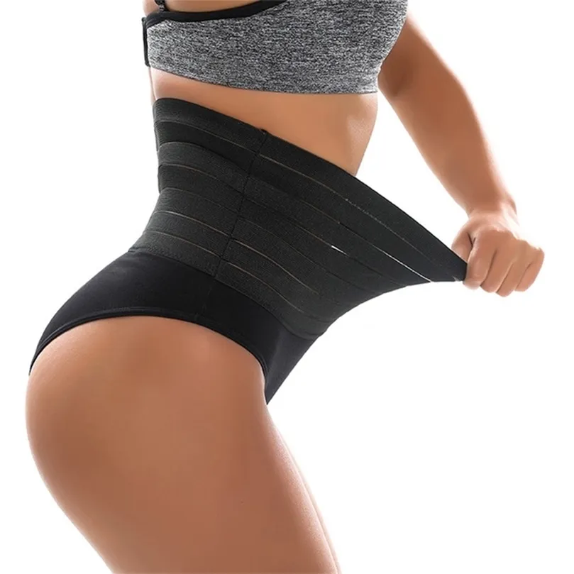 Kvinnor Hög midja Formande Mage Tros trosor Slimming Belly Underwear Flat Belly mantel Body Shaper Butt Lifter Shapewear Thongs 220530